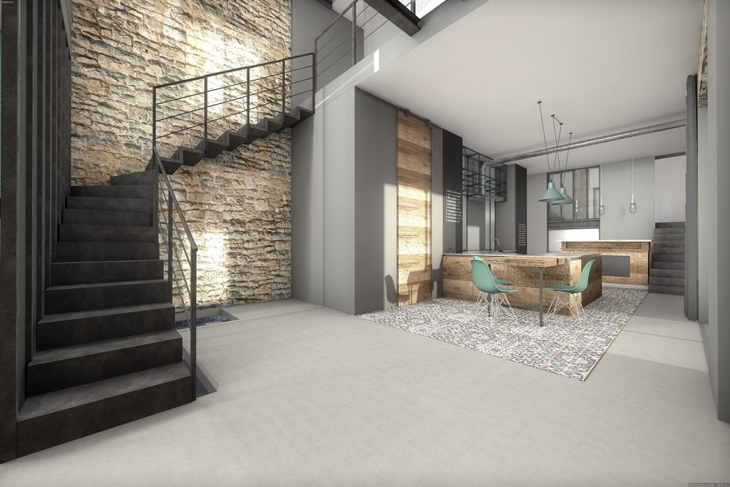 menuiserie intérieur escalier métal et fenetre alu allo artisans 34